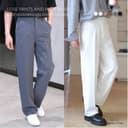 CTRLX - กางเกงขายาว สแลคเอวสูง ทรงกระบอกตรง [รุ่น LOOSE PANTS] HIGH-WAIST