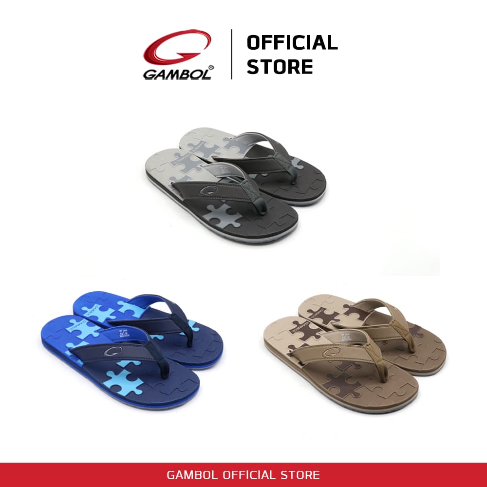 GAMBOL แกมโบล JIGSAW รองเท้าแตะหนีบชาย รุ่น GM11432 Size 40-44