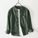 เสื้อเชิ้ตคอจีน/แขนยาว Oxford Collection - เสื้อเชิ้ตผู้ชายสีพื้น เสื้อเชิ้ตทํางาน