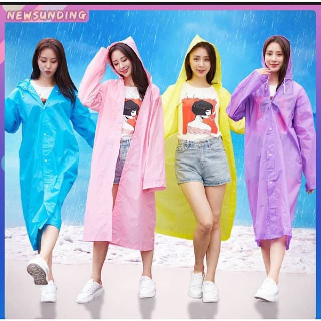 ชุดกันฝนผู้ใหญ่ เสื้อกันฝนผู้ใหญ่ EVA เสื้อกันฝนแฟชั่น สไตล์เกาหล แบบหนา