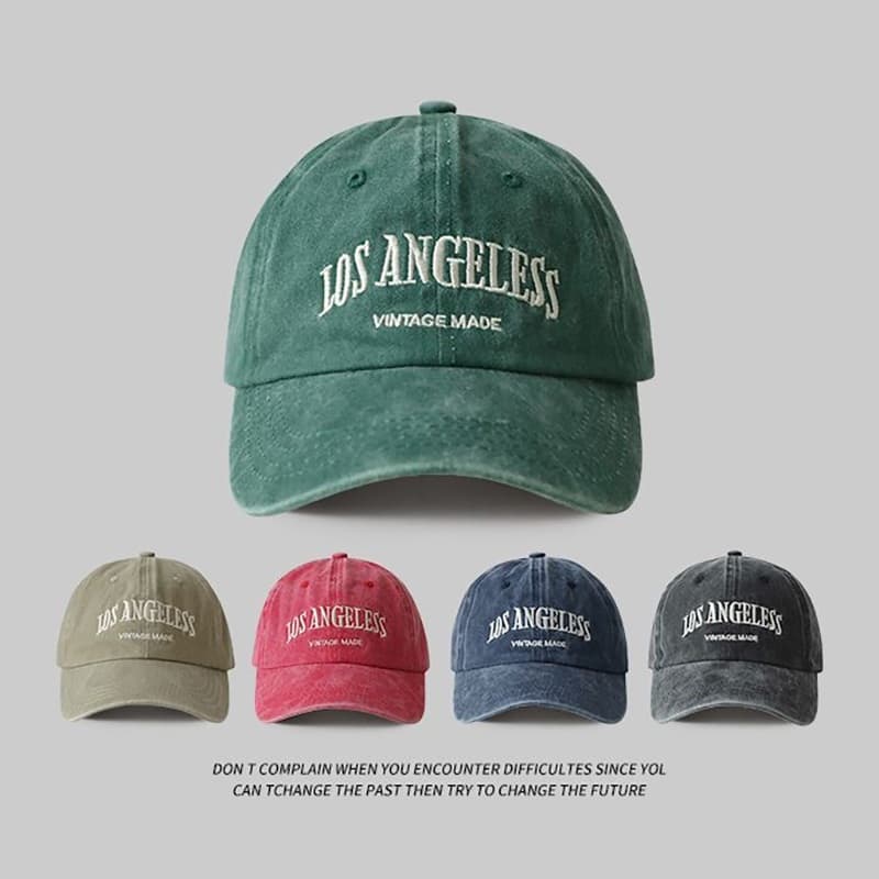 ส่งจากไทย❀หมวกเบสบอล หมวกกีฬาสี แก๊ป ปัก Los Angeles สีซีด cap สไตล์วินเทจใ มีปีก ปรับขนาดได้ มี 6 สี