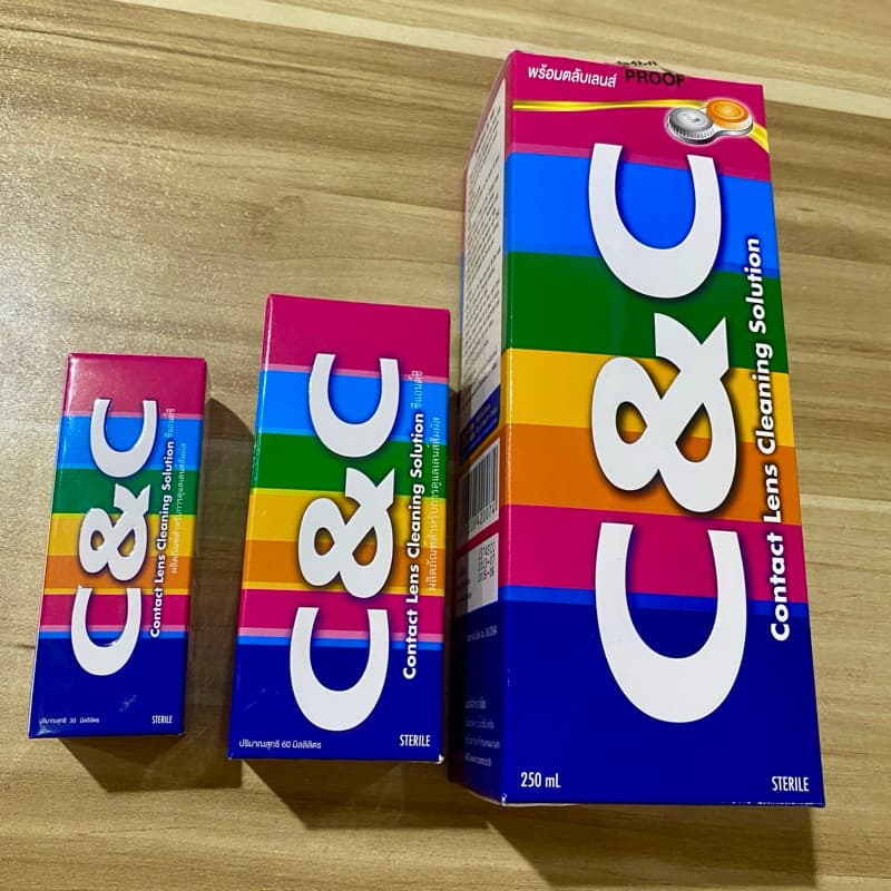 น้ํายาล้างคอนแทคเลนส์ C&C Contact lens Cleaning Solution