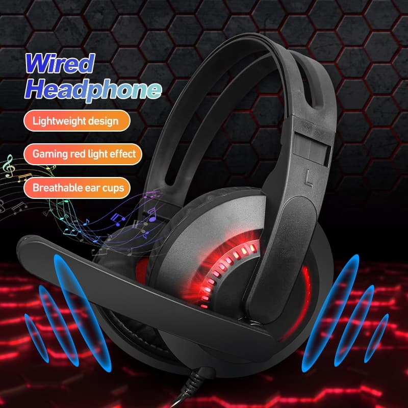 หูฟังเกมมิ่ง Stereo Headset Gaming หูฟังครอบหู RGB หูฟังคอม หูฟังคอมพิวเตอร์พร้อมไมค ลดเสียงรบกวน…