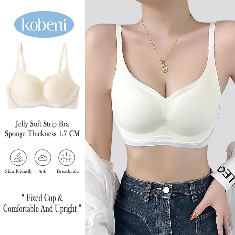 KOBENI Bra เจลลี่บรา บราไร้ขอบ ไร้โครง หน้าอกเล็ก A เปลี่ยนเป็น C ใส่สบาย เนื้อผ้านิ่ม เก็บทรงดี