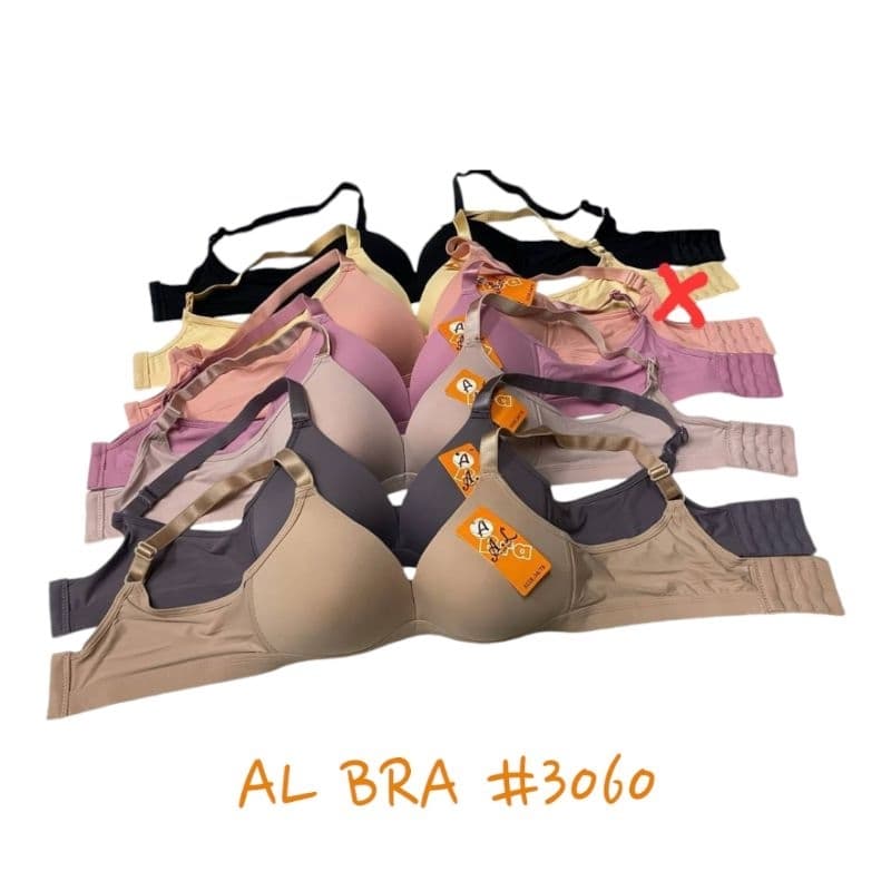 ชุดชั้นในไร้โครง AL ฺBra #3060 ไม่มีโครง ผ้านิ่มใส่สบาย 3ตะขอ 34-42 นิ้ว เนื้อผ้านิ่มมาก สินค้าพร้อมส่ง