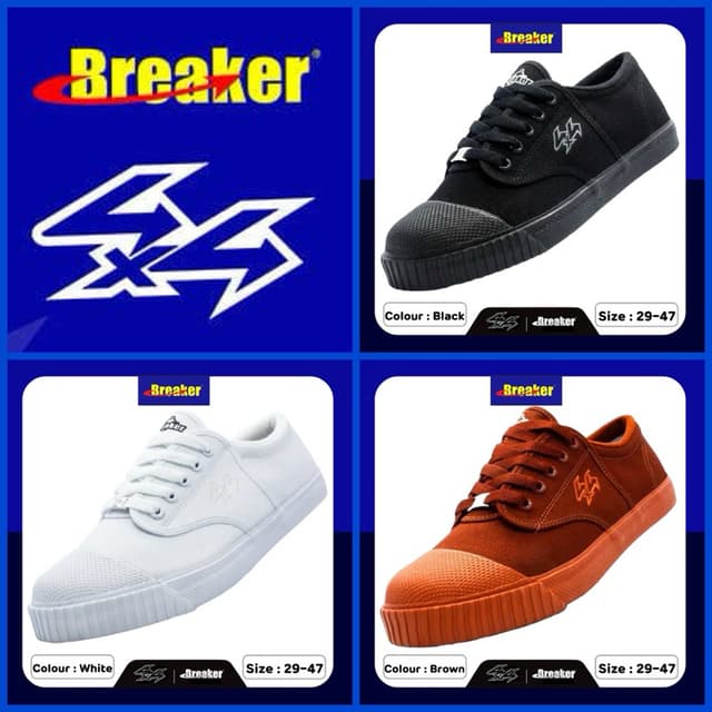 BREAKER รองเท้าผ้าใบนักเรียน รุ่น 4X4