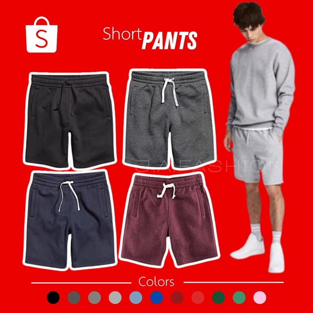 ️F03 ️ลดล้างสต็อก กางเกงขาสั้นผ้าสําลี S-5XL#14สี
