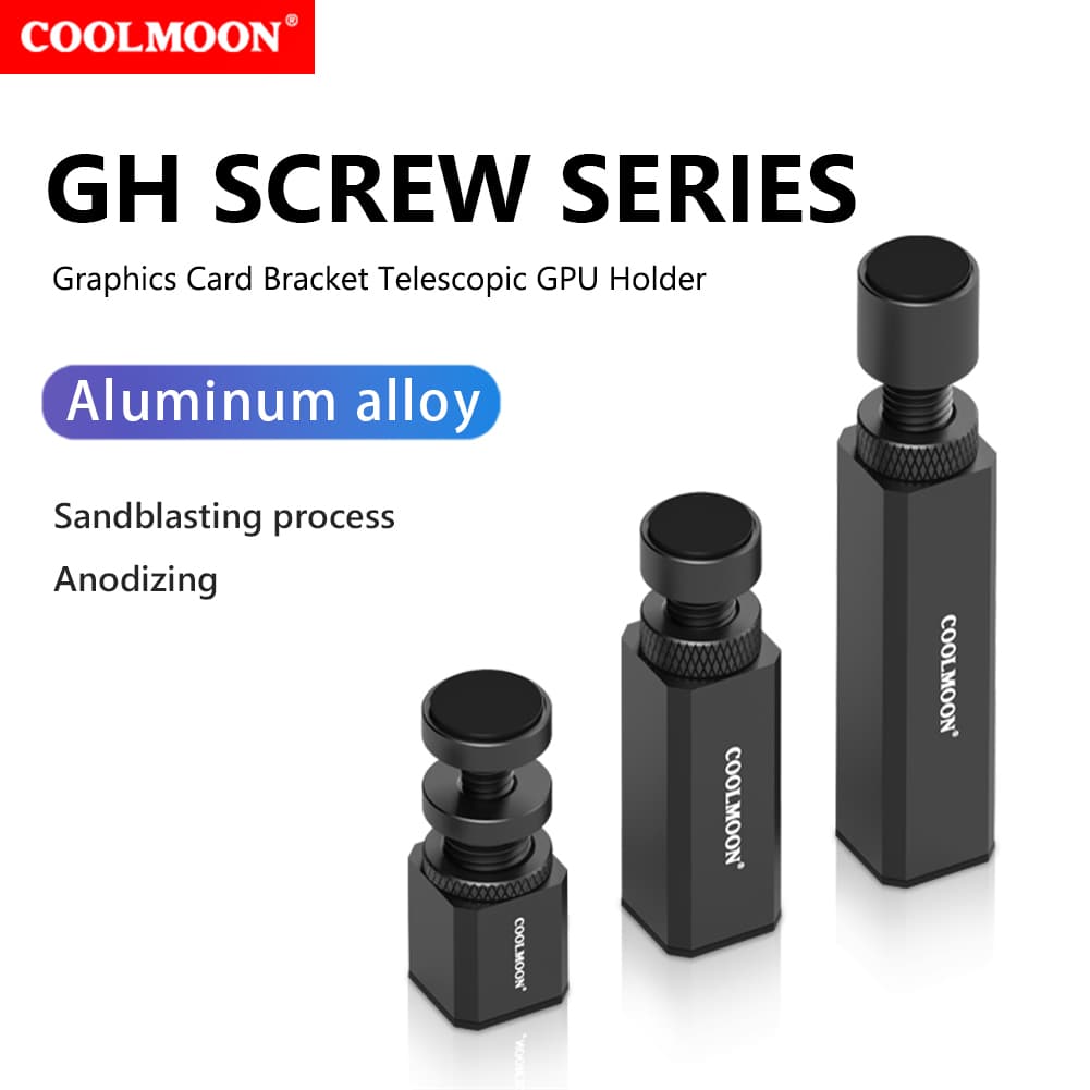 ขาตั้งการ์ดจอแบบสั้น ปรับระดับได้ CoolMoon GH-50, GH80, GH-120 Graphics Card Holder Vertical รูปที่ 1