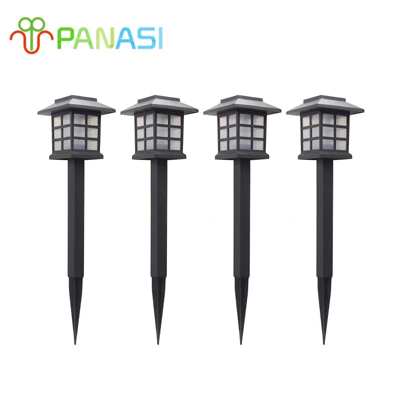 Panasi ไฟปักสนาม พลังงานแสงอาทิตย์โซล่าเซลล์ ไฟ LED ไฟทาง แสงไฟสีวอม-แสงไฟสีขาว รูปที่ 1