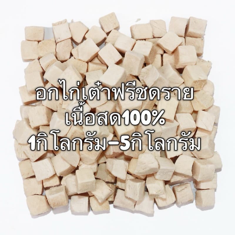 อกไก่เต๋า อกไก่ฟรีซดราย 1กิโล 3กิโล 5กิโล ขนมแมว ฟรีซดรายแมว ไก่ฟรีซดราย ไก่ฟรีซดรายแมว Freeze Dried…