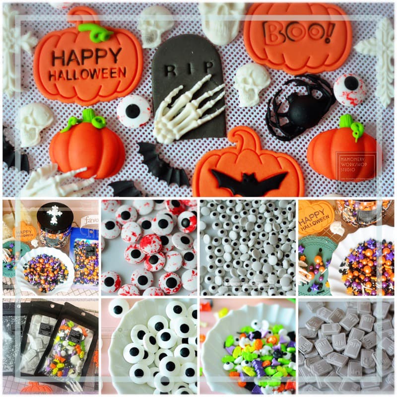New!!!! น้ําตาลตกแต่งตีมีฮาโลวีน มีหลายแบบระบุแบบ/ขนาดแพคที่ตัวเลือกนะคะ)🍭🎃