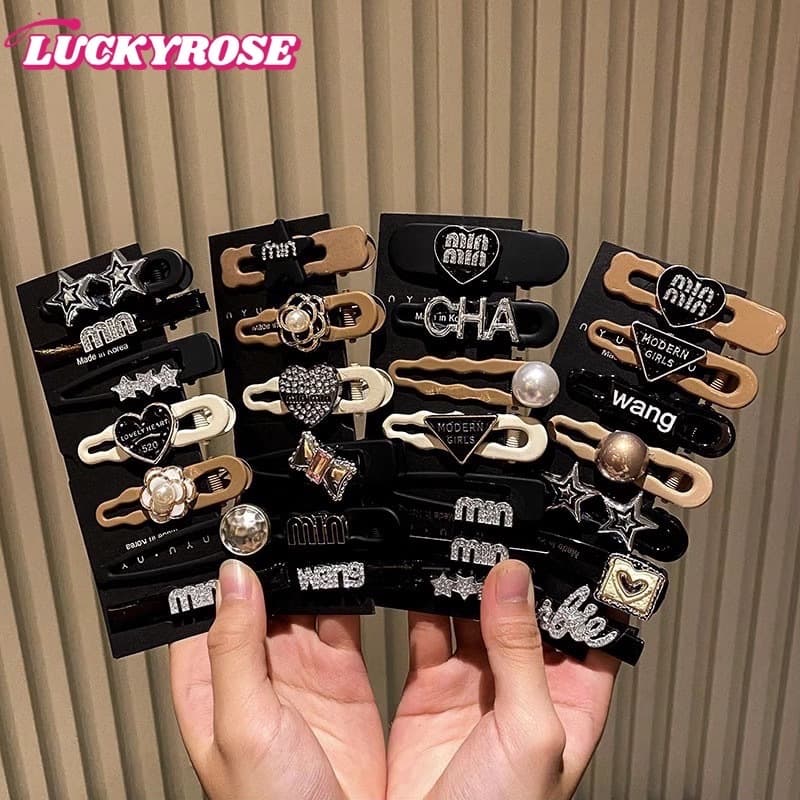 กิ๊บติดผม หน้าม้า ชุด 7 -piece ด้านข้าง ลายดาว สําหรับผู้หญิง Y2K