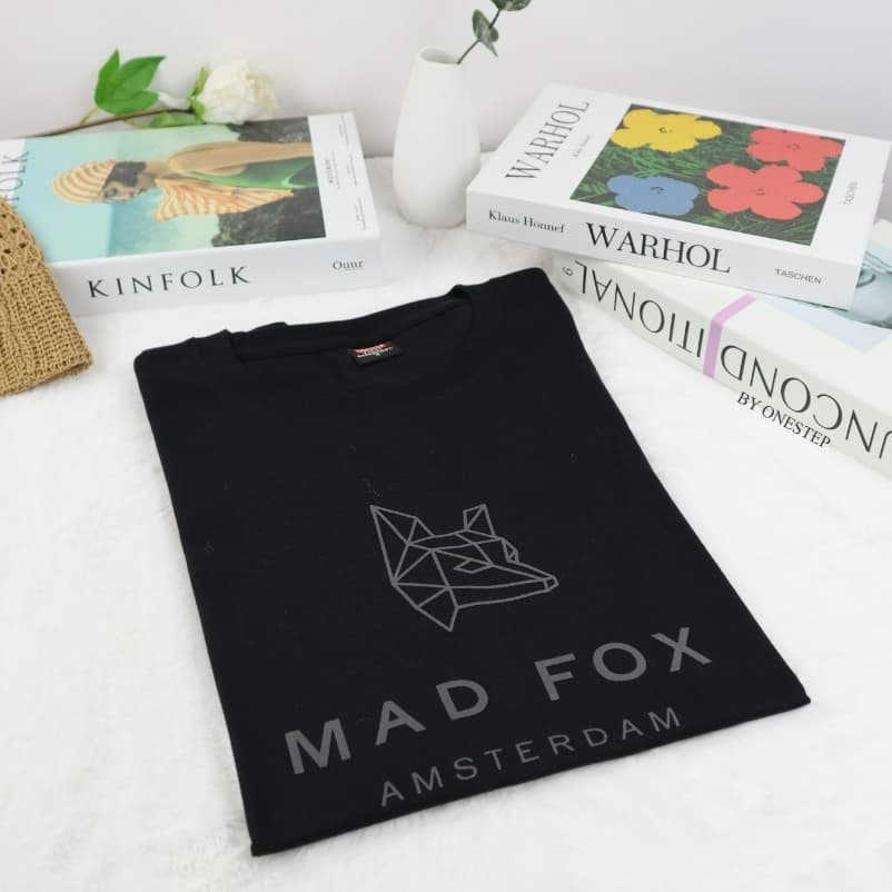 ผ้า cotton แท้ 100% [Super Soft] อย่างดี หนานุ่ม ใส่สบาย ไม่ร้อน ลาย MAD FOX (no.25)