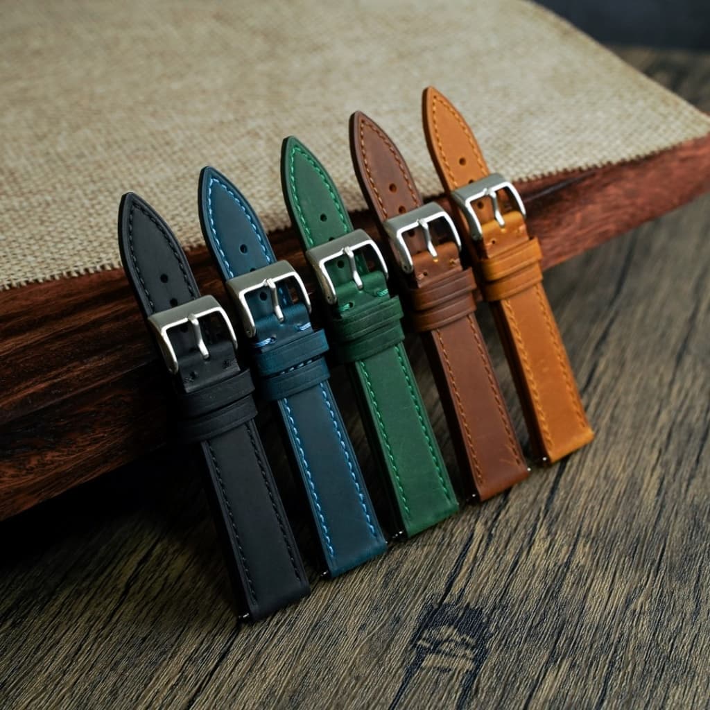 สายนาฬิกาหนังแท้ หนังวัว วินเทจ ผิวด้าน Matte Vintage Cowhide Leather Strap คุณภาพดี สวย [V05]