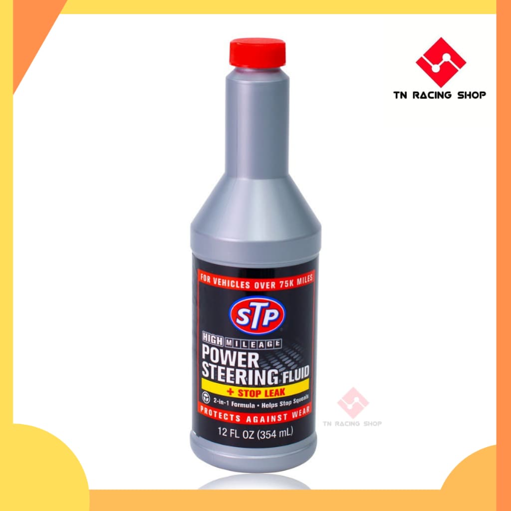 STP Power Steering Fluid + Stop Leak น้ํามันพาวเวอร์ สูตรหยุดการรั่วซึม 350 ml.
