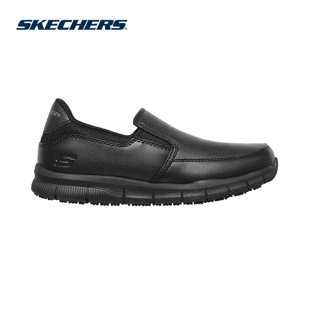 Skechers สเก็ตเชอร์ส รองเท้าทํางานผู้หญิง Women Work Nampa Slip Resistant Work Shoes - 77236-BLK Memory Foam
