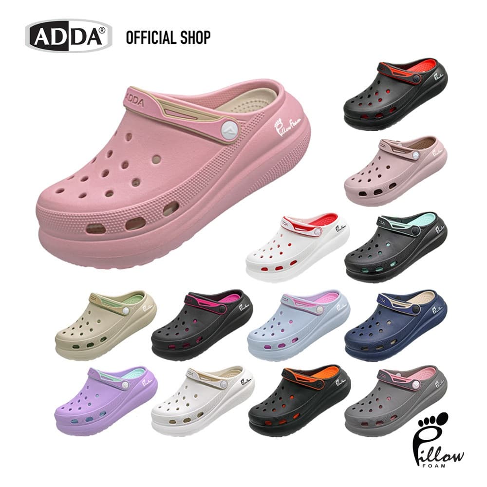 ADDA Pillow Foam รองเท้าสวมหัวโต สําหรับผู้หญิง รุ่น 5PF01W1 (ไซส์ 4-7)