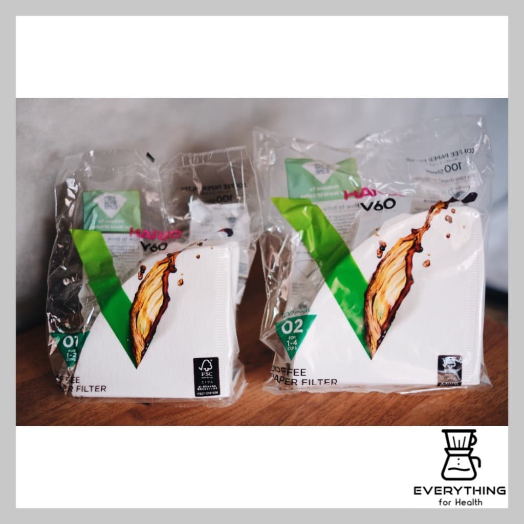 V60 Paper Filter 01 02 กระดาษดริปกาแฟ กระดาษกรองกาแฟ ฟิลเตอร์ดริปกาแฟ