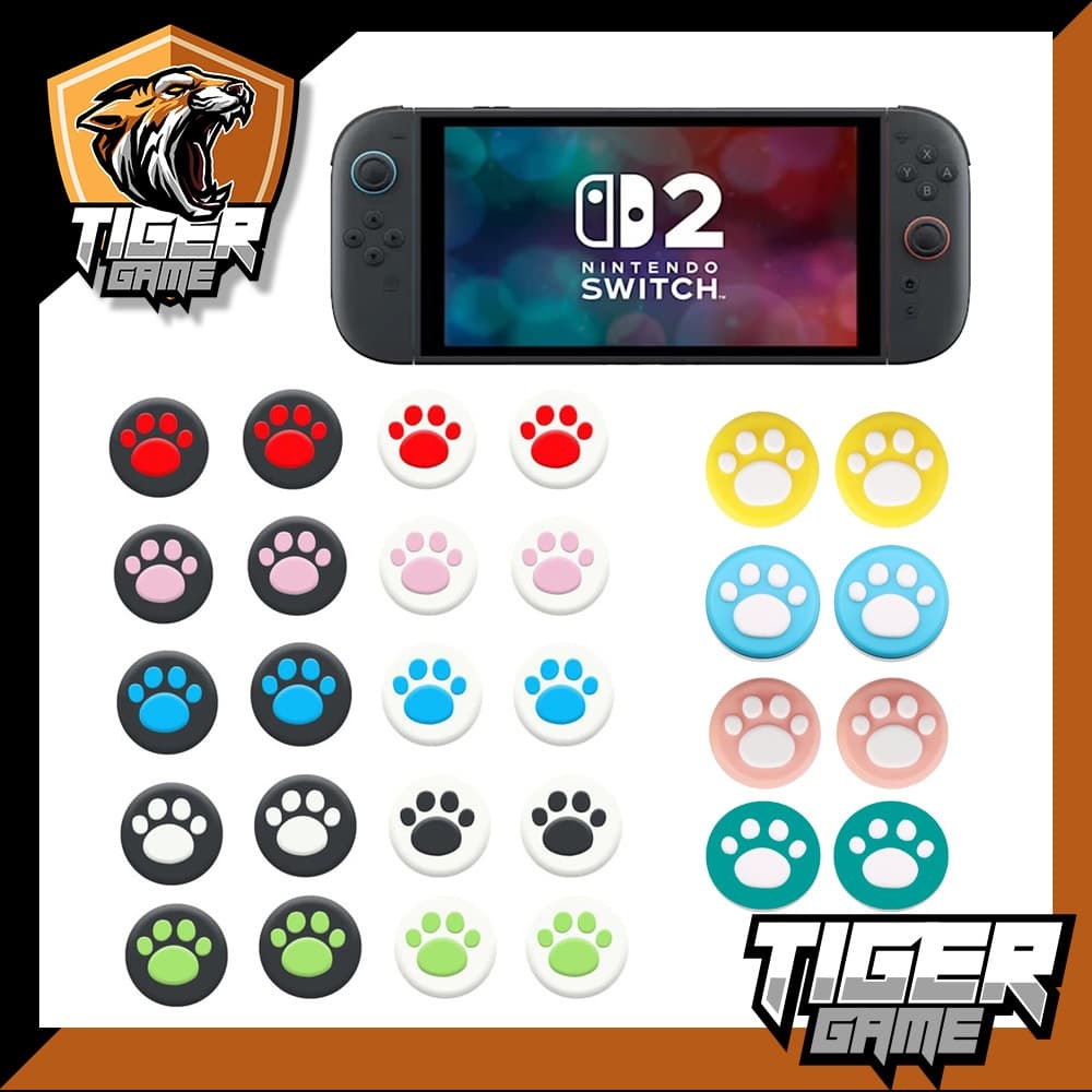 (1 ข้าง) Analog Caps ลายเท้าแมว สําหรับ Joy Con, Joy Pro Nintendo Switch 2…