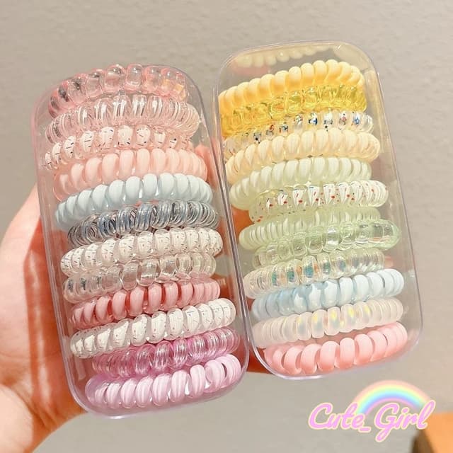 Cute_Girl ยางรัดผม มีให้เลือกหลากหลายสี การจับคู่สีแบบไล่เฉดสี ราคาถูกและทนทาน หวานและสดช ที่คาดผมแฟชั่น