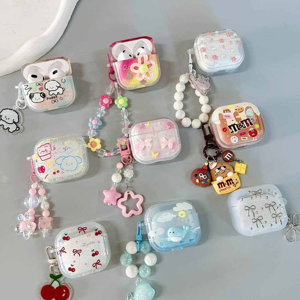 เคสหูฟัง Airpods4 ยี่สิบสองสไตล์ เคสใสการ์ตูนนูน Airpods เคสหูฟังบลูทูธ เคสหูฟังไร้สาย 1 2 pro gen gen2 gen3…