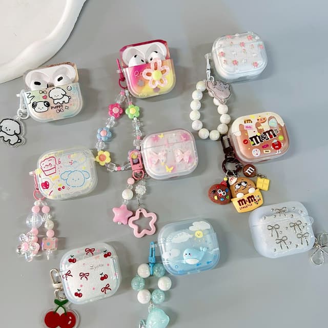 เคสหูฟัง Airpods4 ยี่สิบสองสไตล์ เคสใสการ์ตูนนูน Airpods เคสหูฟังบลูทูธ เคสหูฟังไร้สาย 1 2 pro gen gen2 gen3…