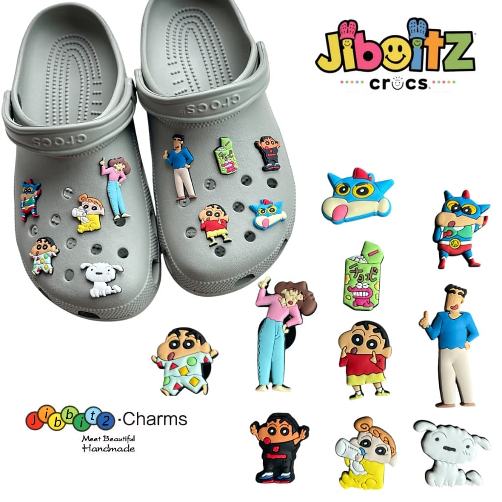 jibbitz ลายน้องชินจัง สําหรับรองเท้า จิ๊บบิท crocs รูปการ์ตูนน่ารักๆ ตัวติดรองเท้า DIY