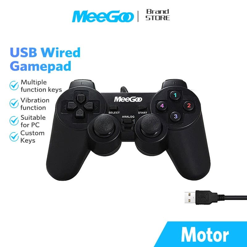 MEEGOO จอยเกมส์ pc คอนโทรลเลอร์ จอยสติ๊ก จอยเกมส์ จอย PC Joy แบบสาย USB จอยสติ๊กเกม For PC…