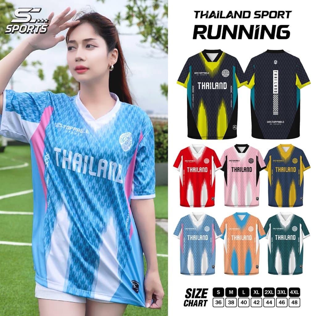 SC Sports เสื้อกีฬา พิมพ์ลายทั้งตัว คอวีตัด ใส่ออกกําลังกาย วิ่ง เที่ยว หรือทํางานก็เท่ รุ่น PL-01-07