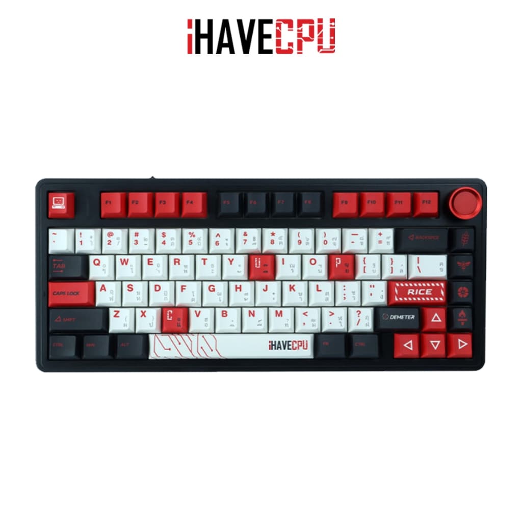 คีย์บอร์ด (keyboard) iHAVECPU AULA F75 x iHAVECPU DEMETER 3IN1 WIRELESS [GRAYWOOD V3 SWITCH] (EN/TH)