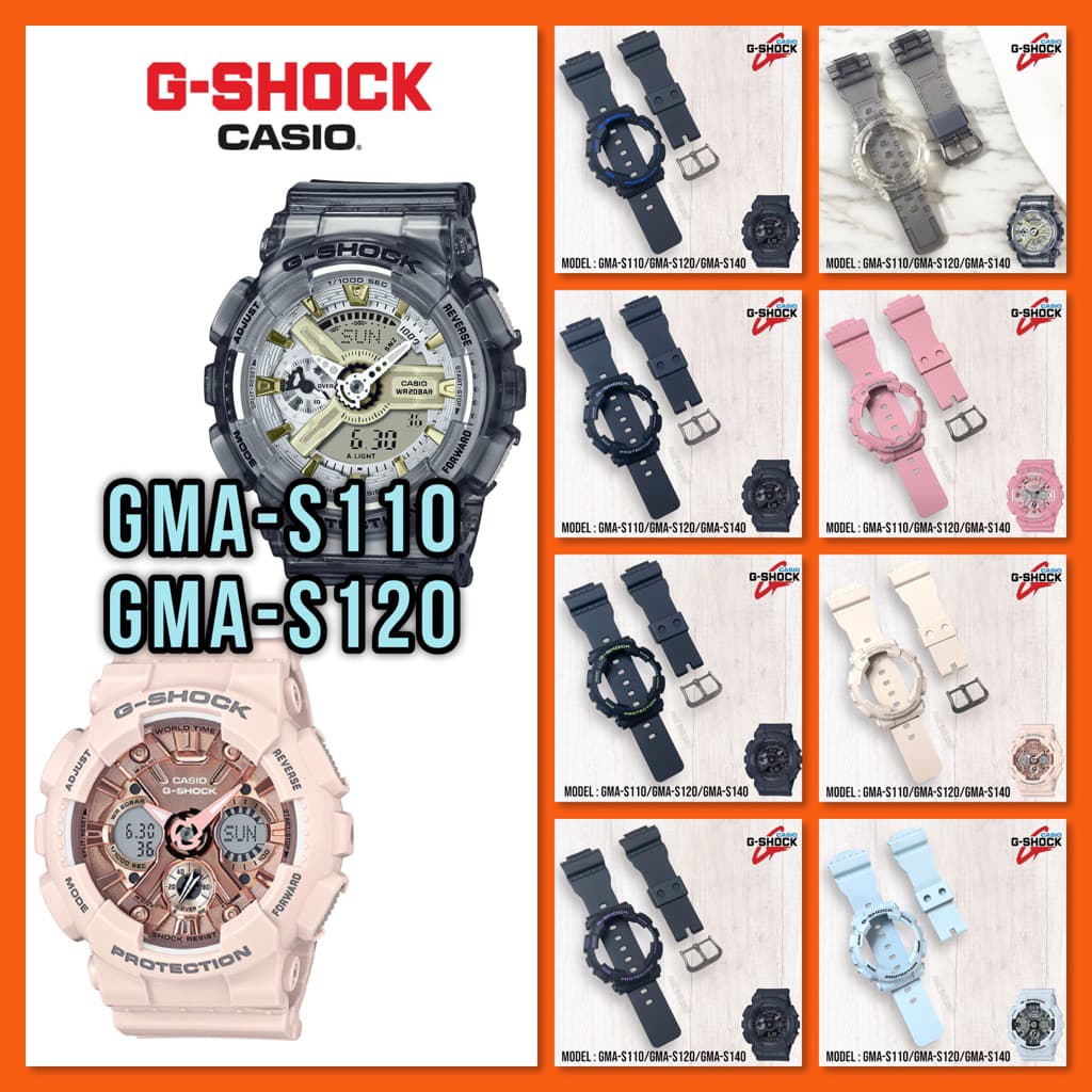 สาย+กรอบนาฬิกา G-SHOCK รุ่น GMA-S110 / GMA-S120 / GMA-S140 เปลี่ยนเองได้ง่าย