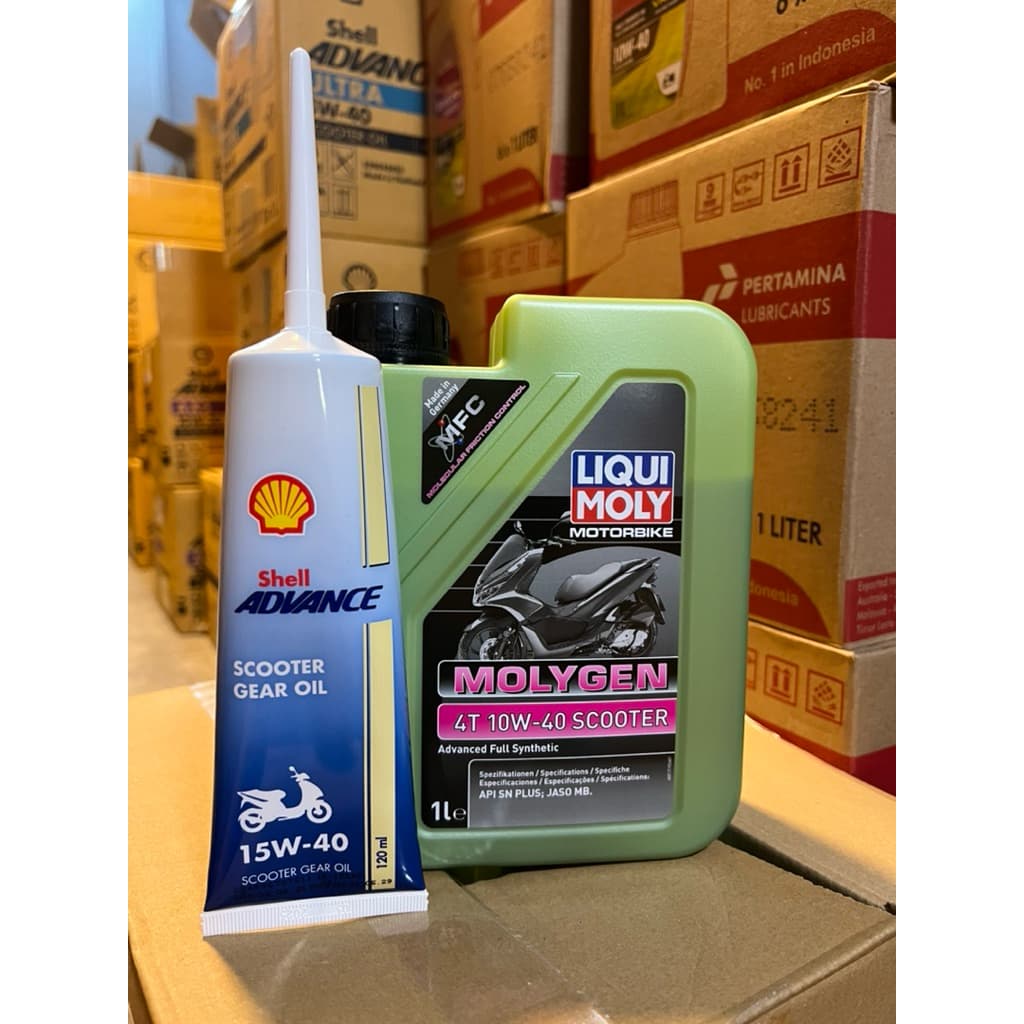 น้ํามันเครื่อง LIQUI Moly Molygen 10w-40 scooter fully syn ขนาด 1 ลิตร api Sn PLUS JASO MB