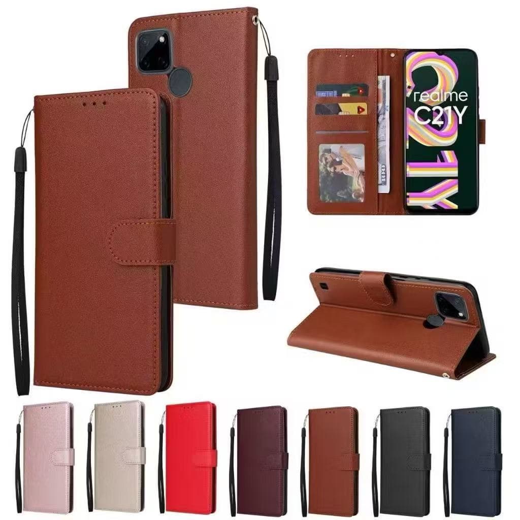 เคสฝาพับหนัง มีล็อค สําหรับ Oppo Realme C1 C2 C3 C11 C12 C15 C17 C20 C21 C21Y C25Y C25 C30S Realme9i 9Pro…