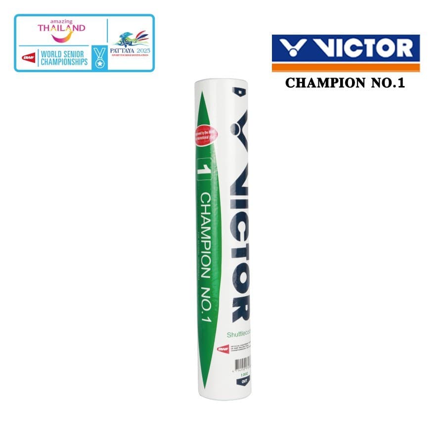 VICTOR ลูกแบดมินตัน รุ่น CHAMPION NO.1 ( 1 หลอด 12 ลูก )