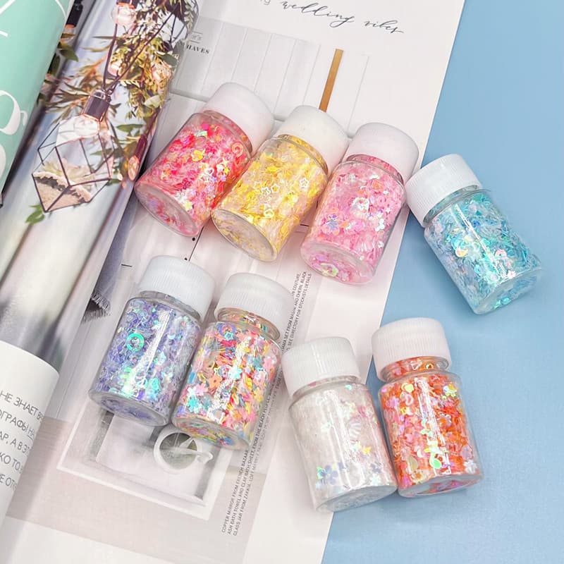ผงเลื่อมสดใส กลิตเตอร์พาสเทลขนาด20ML งานตกแต่ง DIY ผสมเรซิ่น DIY รูปที่ 1
