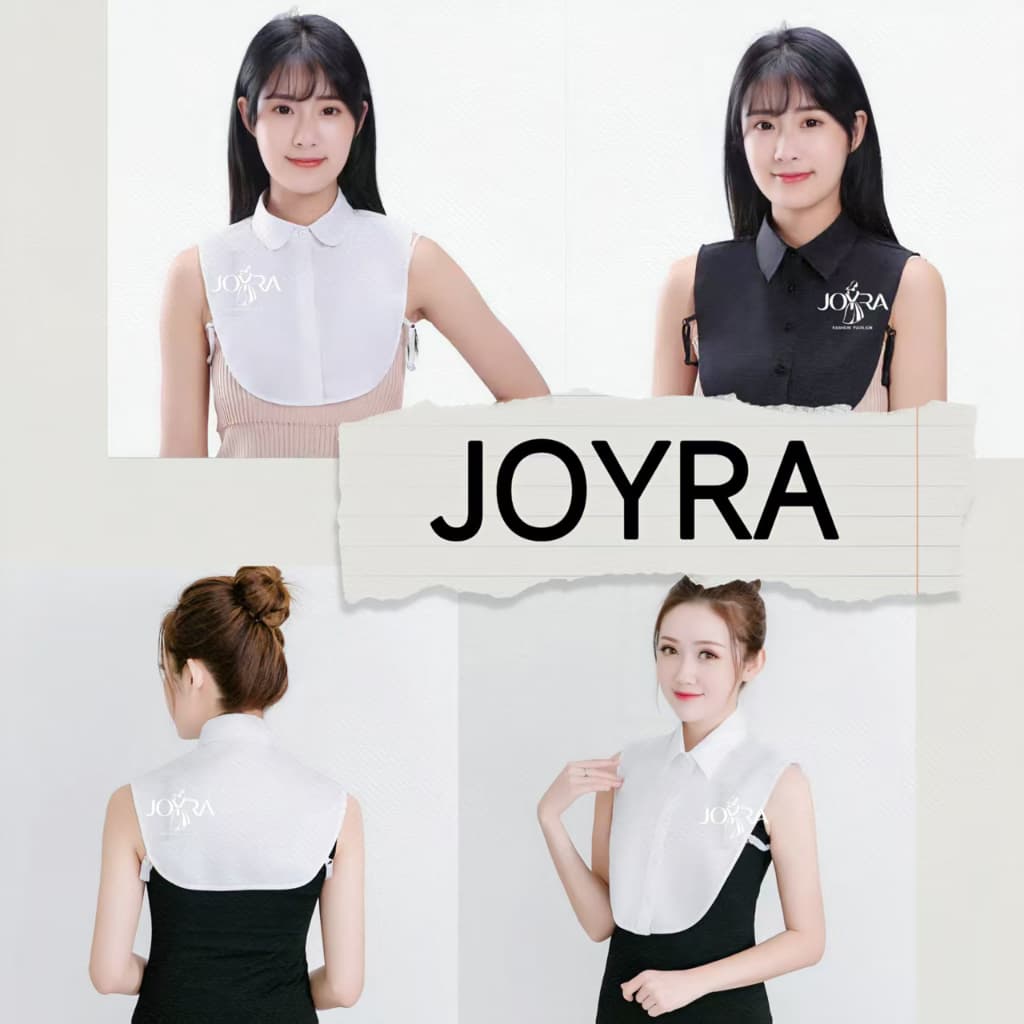 เสื้อเชิ้ตคอปกปลอม ผ้าฝ้าย ถอดออกได้ สีขาว สีดํา สําหรับผู้ชาย และผู้หญิง Lady Clothing