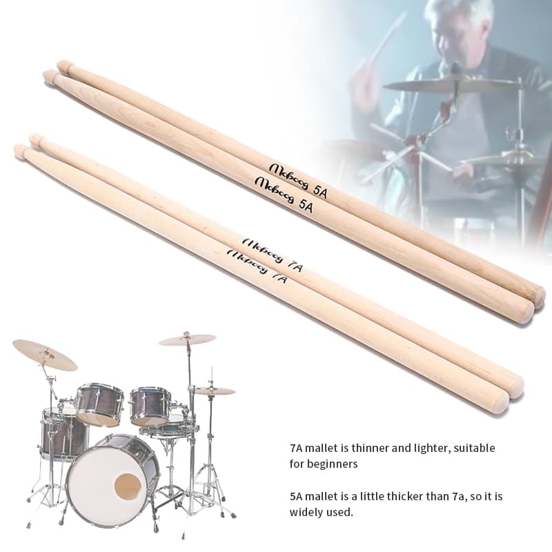 ไม้ตีกลอง 5A 7A ไม้กลอง 1คู่ สําหรับห้องซ้อม นักเรียน Drum stick