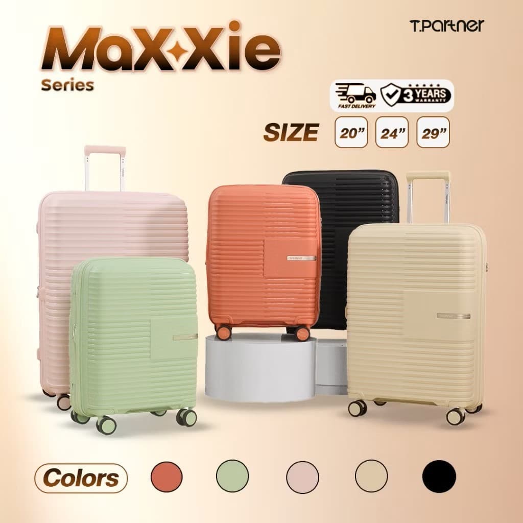 Tpartner แท้ กระเป๋าเดินทางล้อลาก MaXXie ขยายข้างได้ HS PP100% แข็งแรง ยืดหยุ่น