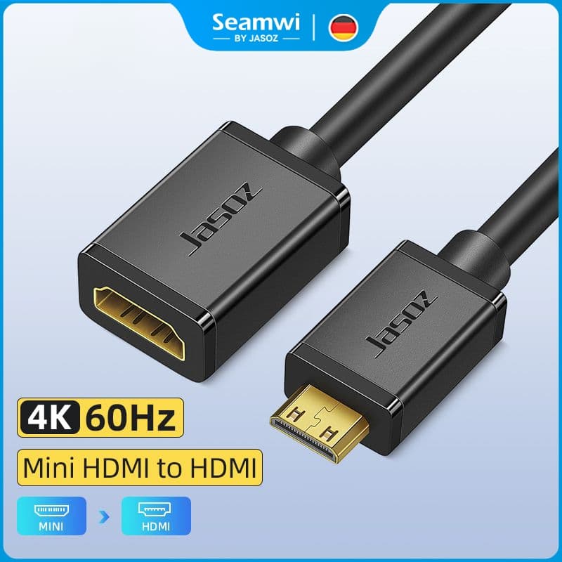 ส่งจาก กทม Seamwi ขยายสายเคเบิล Mini HDMI to HDMI Adapter Micro HDMI to HDMI รองรับ 4K FullHD