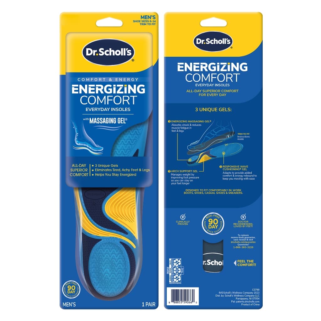 แผ่นรองเท้า เพื่อความสบายเท้าตลอดวัน Dr.Scholl's Comfort & Energy Energizing Comfort Everyday Insoles with…