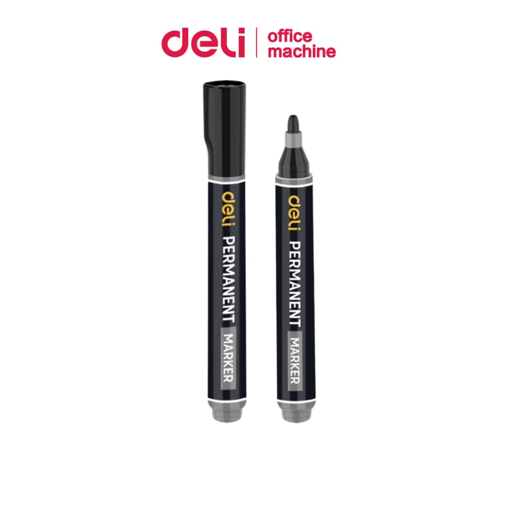 Deli ปากกาเคมี 1.8 มม ปากกามาร์คเกอร์ ปากกาเขียนถุงพลาสติก แห้งเร็ว กันน้ํา Permanent Marker