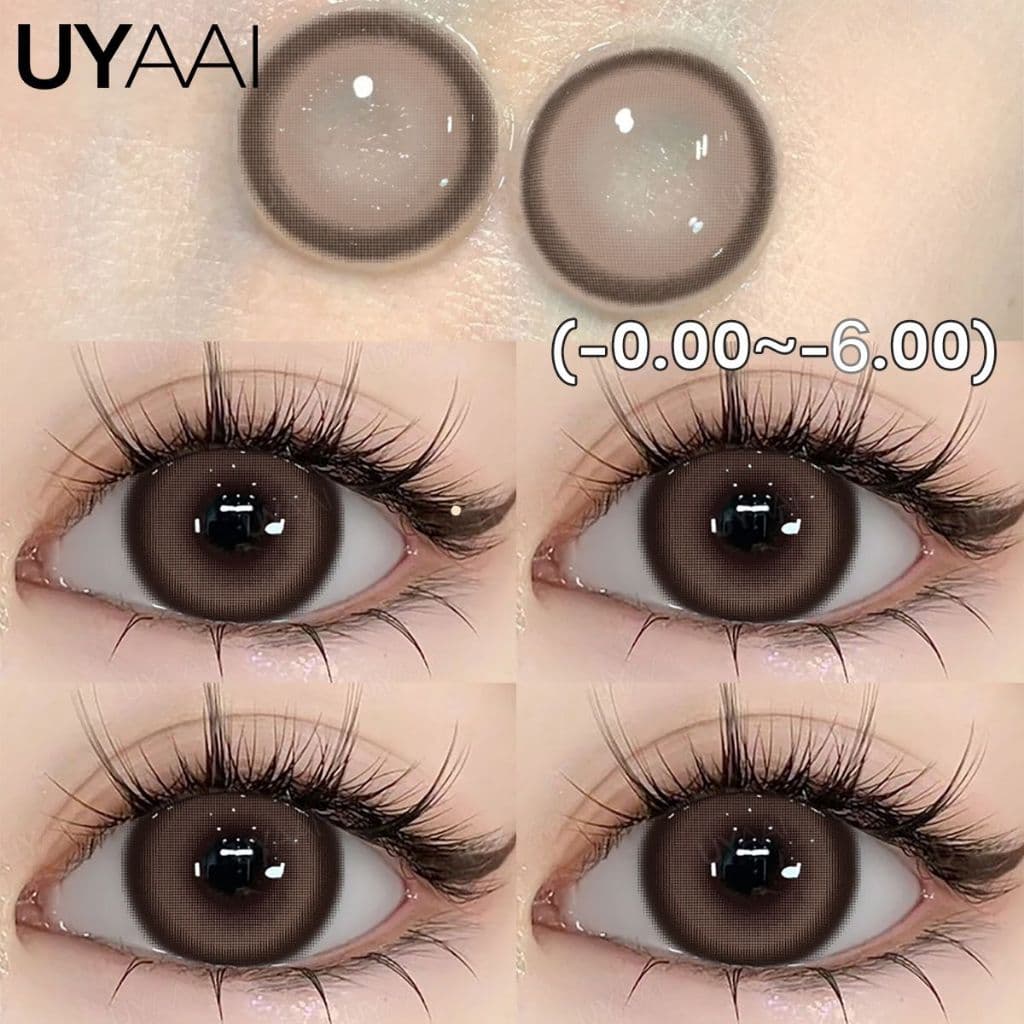 เลนส์รายเดือน UYAAI×FRESHLADY Lulu Series| Snow Ball Brown&Gray สีธรรมชาติ เหมาะสําหรับผู้เริ่มต้น14.5mm…