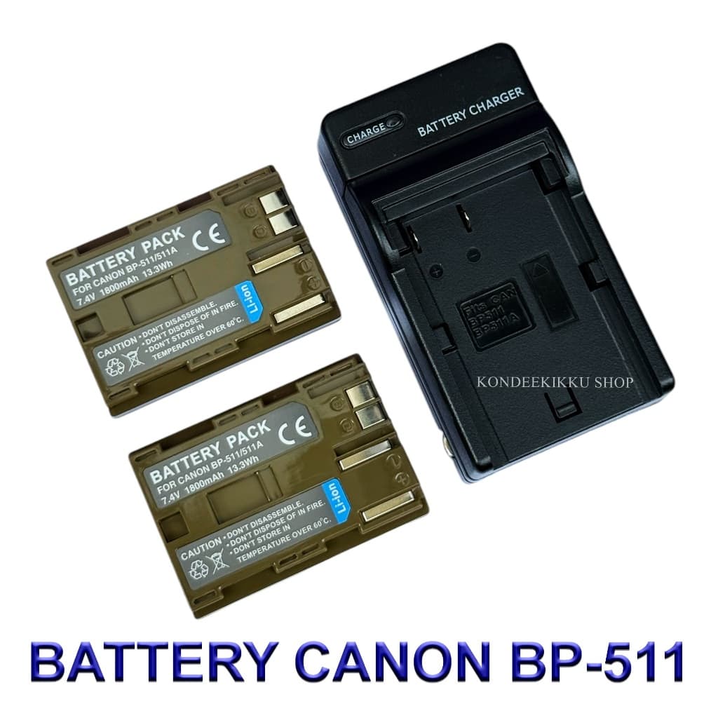 BP-511 \ BP511 \ BP-511A Battery and Charger For Canon 1D,10D,20D,30D,40D,50D,5D,300D,G1,G2,G3,G5,G6,Pro…