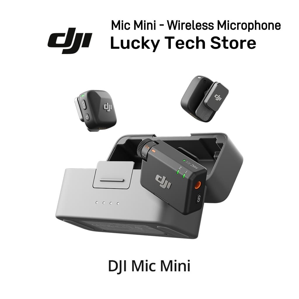 DJI Mic Mini - Wireless Microphone | ไมค์ไร้สาย ขนาดพกพา | น้ําหนัก 10 g | รับสัญญาณได้ไกล 400 ม.