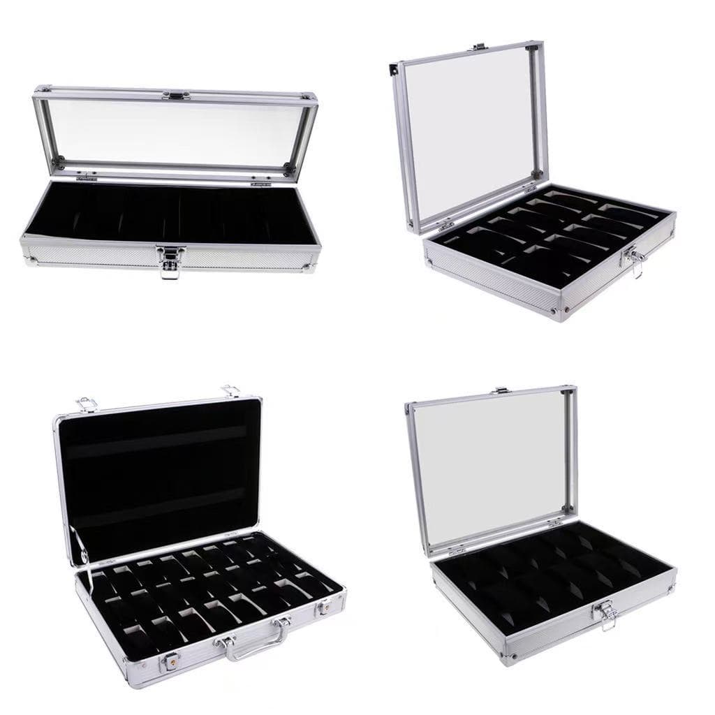 กล่องนาฬิกา 6 12 24 เรือน กรอบอลูมิเนียม Watch Box กล่องใส่นาฬิกา กล่องของขวัญ อลูมิเนียมอัลลอยด์