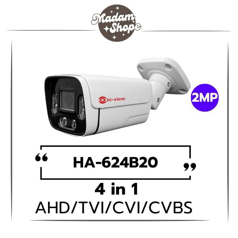 Hi-View กล้องวงจรปิด รุ่น HA-624B20 | ความละเอียด 2MP | ระบบ 4 in 1 (AHD/TVI/CVI/CVBS) รูปที่ 1