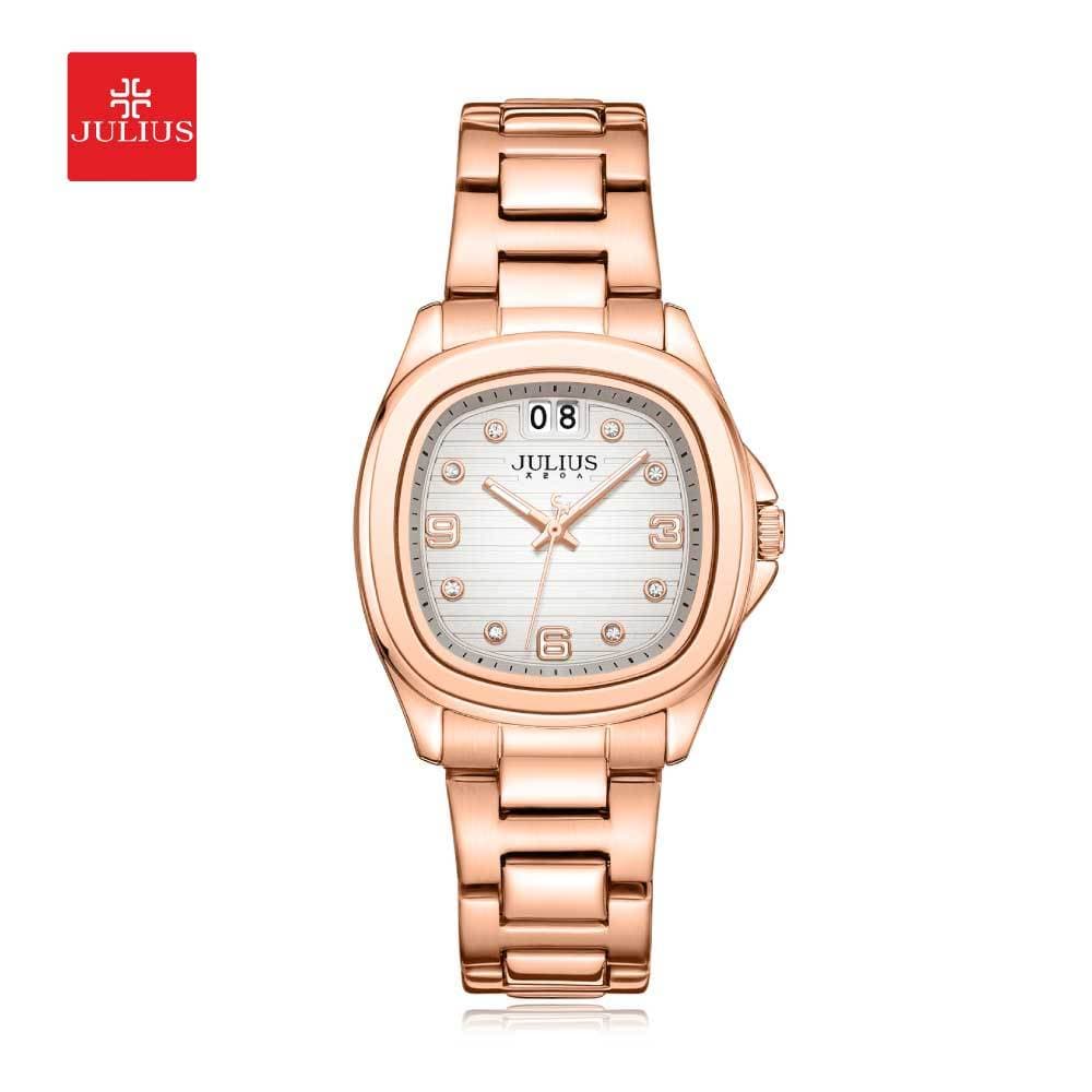 JULIUS นาฬิกาข้อมือผู้หญิง ลุคโปรดูแพง มีช่องวันที่ใหญ่ชัด Collection City Grace รุ่น JA-1519