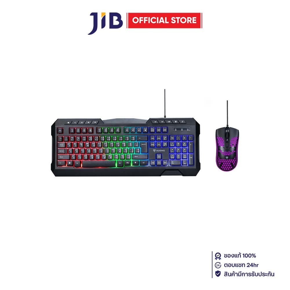 KEYBOARD & MOUSE (คีย์บอร์ดและเมาส์) NUBWO NKM634 BLACK รูปที่ 1