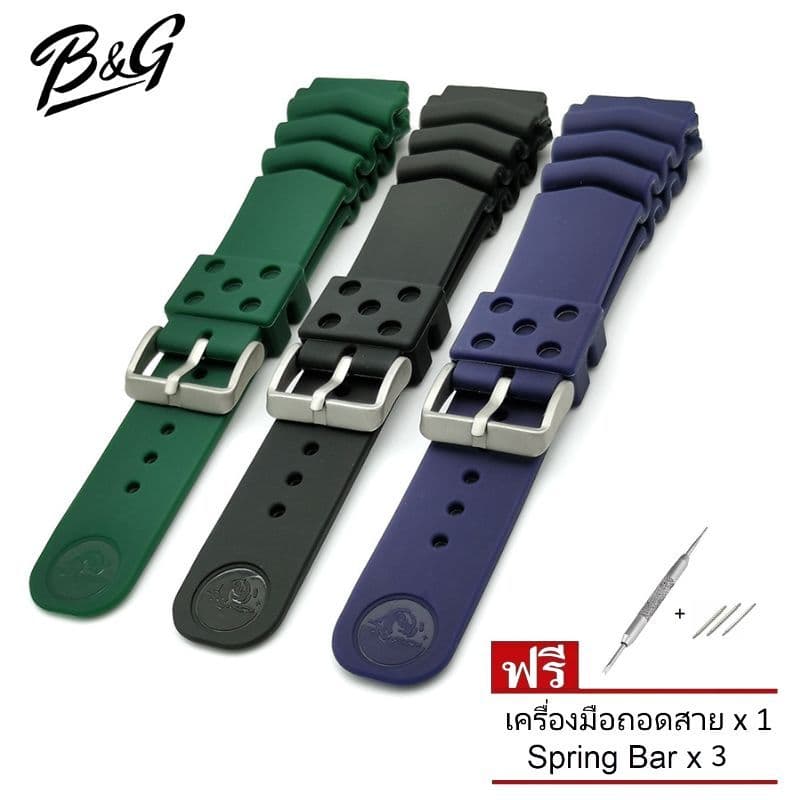 (สินค้าพร้อมส่ง) สายยางเรซิน สําหรับนาฬิกาทรงสปอร์ตดําน้ํายอดนิยม หลากสี ส่งไวจากไทย