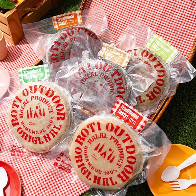 โรตีกึ่งสําเร็จรูป **ใช้เนยไม่มีไขมันทรานส์** roti convenience roti outdoor(แพ็ค/10แผ่น)ฮาลาลปลีก/ส่ง